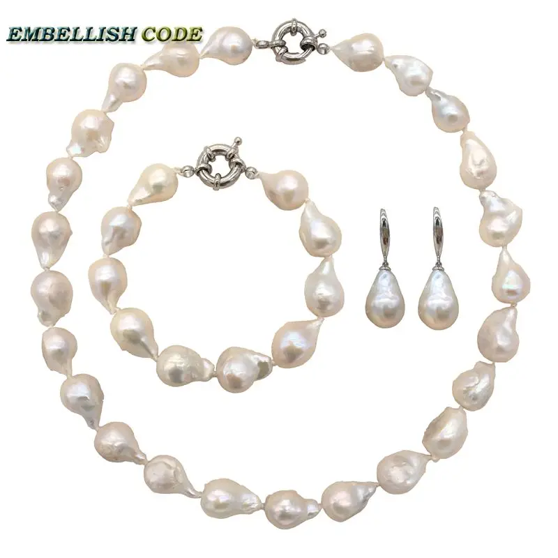 low price necklace bracelet hook earrings normal size baroque pearl set white color nucleated flameball shape Freshwater Special цена low price necklace bracelet hook earrings normal size baroque pearl set white color nucleated flameball shape Freshwater Special цены онлайн