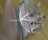 Big Large 4'' High Polished Pentagram Pentacle in Circle Stainless Steel Necklace with 4mm 32'' Chain Wiccan Pagan friends Gifts 3