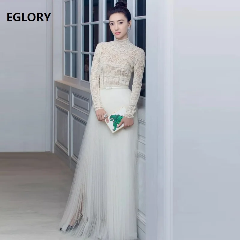 Nieuwe 2018 Herfst Winter Wedding Party Bruidsmeisje Vrouwen Hollow Out Borduren Wit Tule Kant Patchwork Lange Mouwen Jurk Maxi Nieuwe 2018 Herfst Winter Wedding Party Bruidsmeisje Vrouwen Hollow Out Borduren Wit Tule Kant Patchwork Lange Mouwen Jurk Maxi