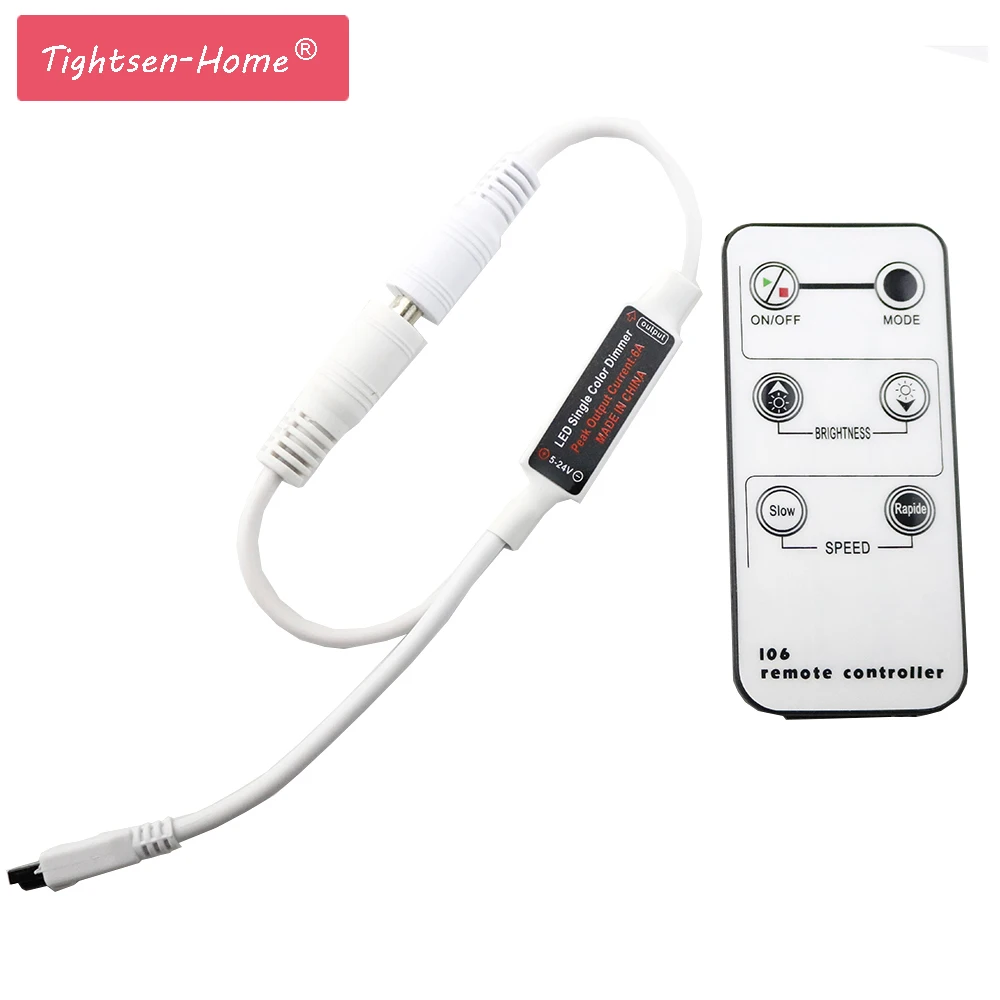 

DC5V-24V MINI LED single color dimmer 6key IR LED remote Controller 6A 144W for 5050 3528 3014 5630 single color LED strips 1PC