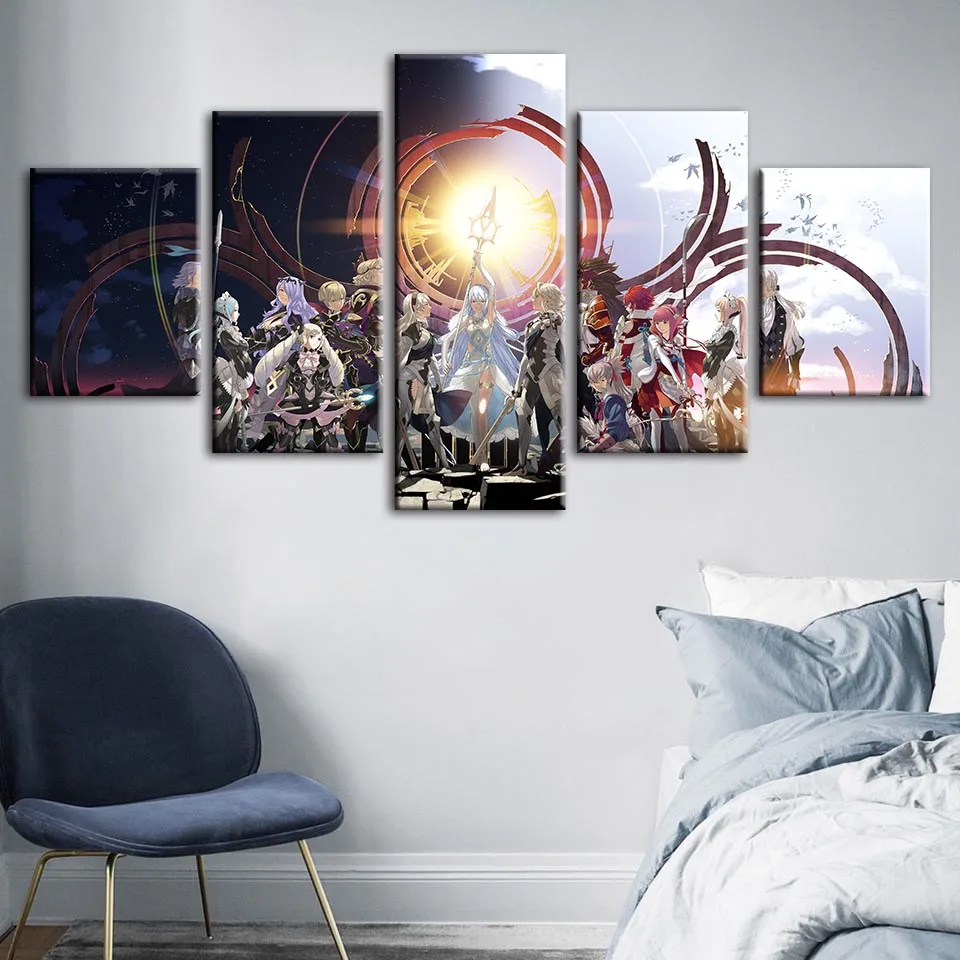 

Print Painting Picture Modular Canvas Poster Fire Emblem Fates Music Game Home Decor Wall Art Modern For Kids Bedside Background