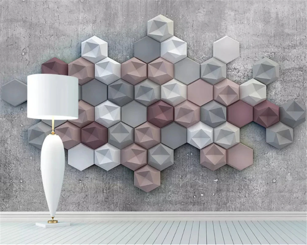beibehang Fashion decorative painting interior decoration wallpaper 3D retro diamond background wall papers home decor behang