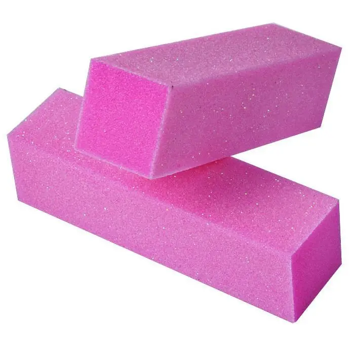 2Pcs Buffing Sanding Nail Buffer Block Files Acrylic Pedicure Pink