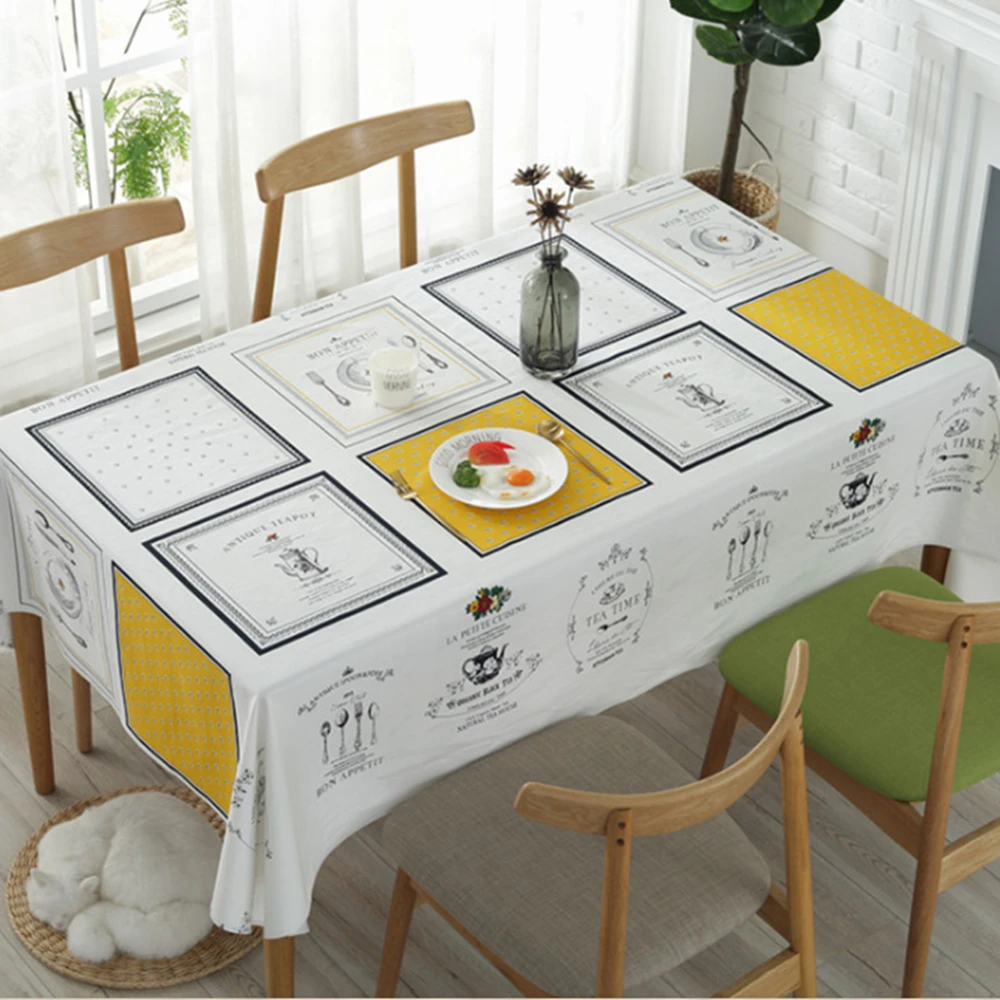 

Nordic style table cloth cotton linen art lattice tablecloths hotel Western pad napkin multi-function square tablecloth