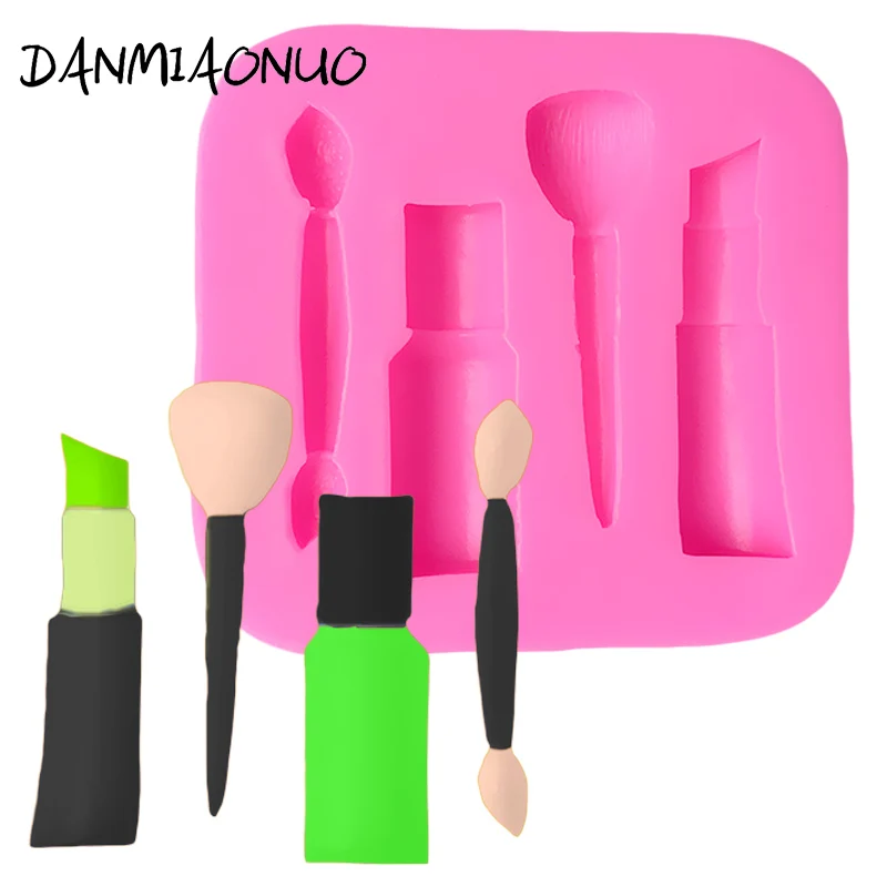 

DANMIAONUO Cosmetic Mold Silicone Soap Cutter Chocolat Baking Accessories Silicone Fondant Mold Lipstick Shape Cake Tools A92075