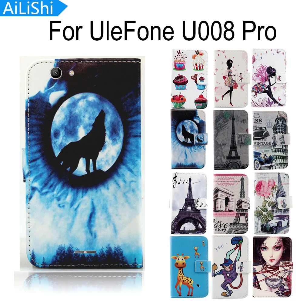 AiLiShi для UleFone U008 Pro опционально окрашенный ПУ Флип кожаный чехол защитный
