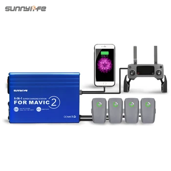 

6-IN-1 Remote Home Charger with USB Super Charging Station Battery Charger Hub for DJI MAVIC 2 PRO & ZOOM Drone