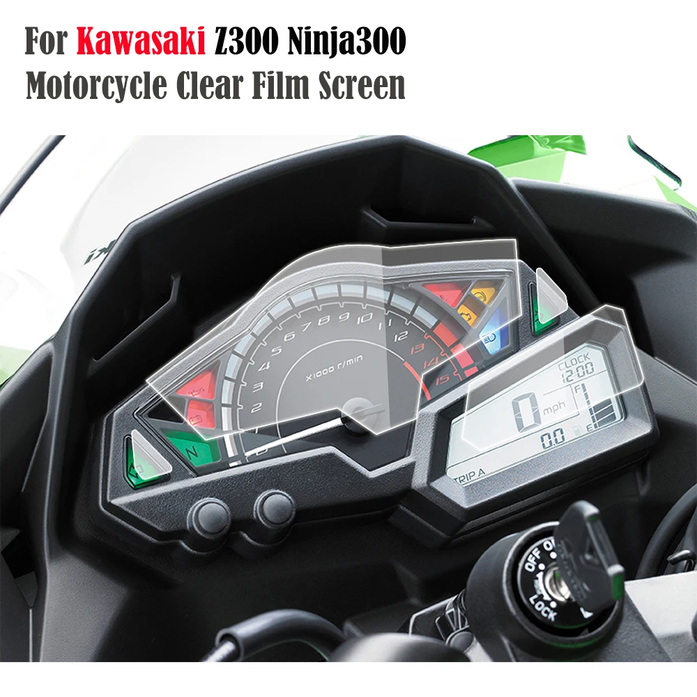 

KEMiMOTO For Kawasaki Z300 Ninja 300 EX300 Z250 Ninja300 2013 2014 2015 2016 Cluster Scratch Protection Film Screen Protector