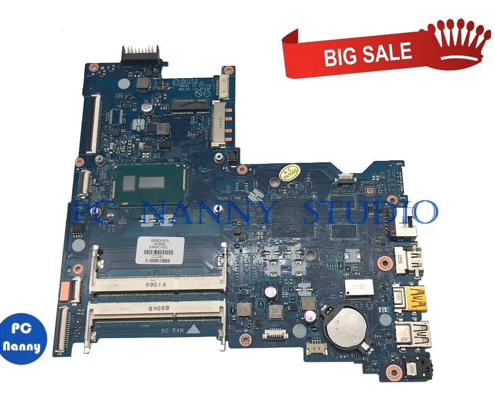  PCNANNY 854941-601 854941-001 BDL50 LA-D703P for HP 15-AY laptop motherboard i3-5005U HD 5500 teste