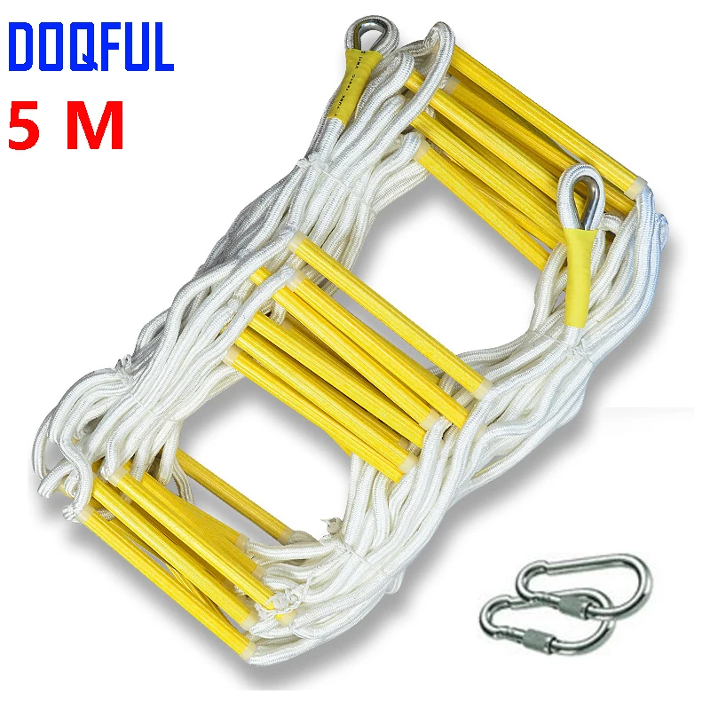 5M Rescue Rope Ladder 17FT Escape Ladder Emergency Work Safety Response