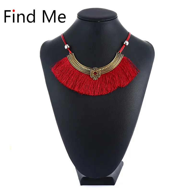 Женское колье-чокер Find Me длинное винтажное этническое массивное ожерелье