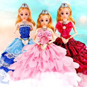 

30CM One Piece 12 Joints Fashion Design Princess Doll Wedding Dress Different Models Chose Dolls Best Gift Play With Children