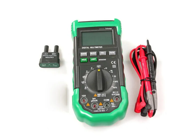 

Auto Range Digital Multimeter MS8268 Full protection ac/dc ammeter voltmeter ohm Frequency electrical tester diode test