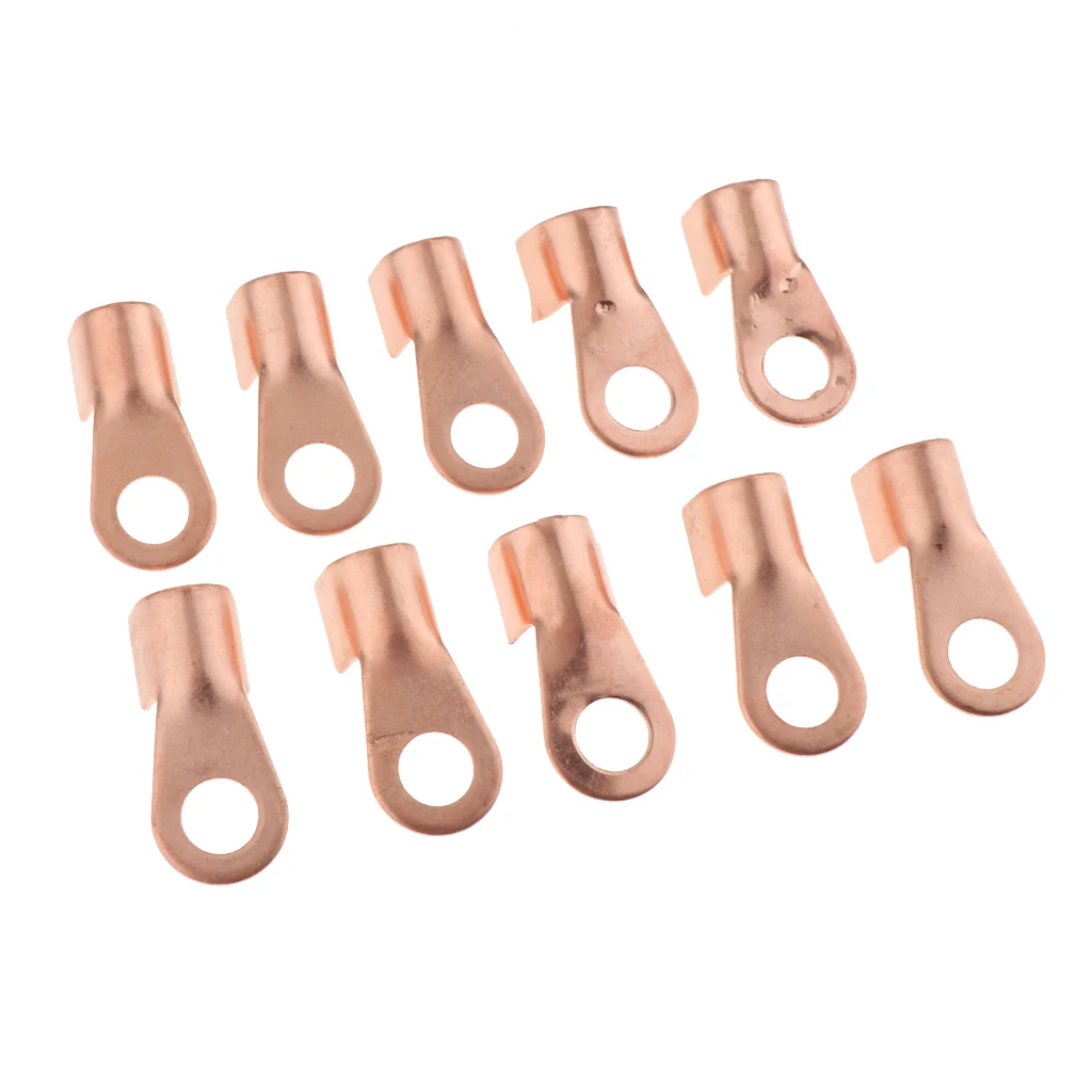 10pcs Open Barrel Copper Ring Lug Terminals OT 200A Wire Crimp Connectors Assortment Kit