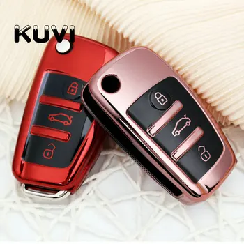 

Car Styling Key Rings Protection Cover for Audi A1 A3 A3 8P 8L 8V S3 RS3 Q3 Q7 S3 TT Protect Shell Cover Case auto Accessories