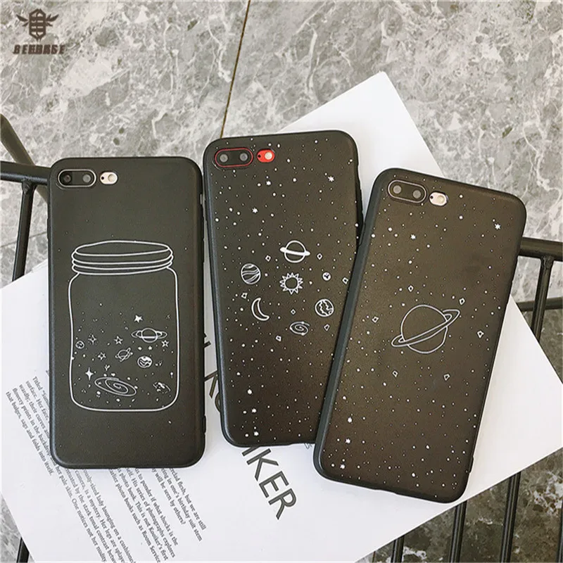 

Fashion Cover Case For iphone 6 6s 6 Plus Case For iphone 7 8 Plus fundas Galaxy Starry Sky Phone Case For iphone X Back Case