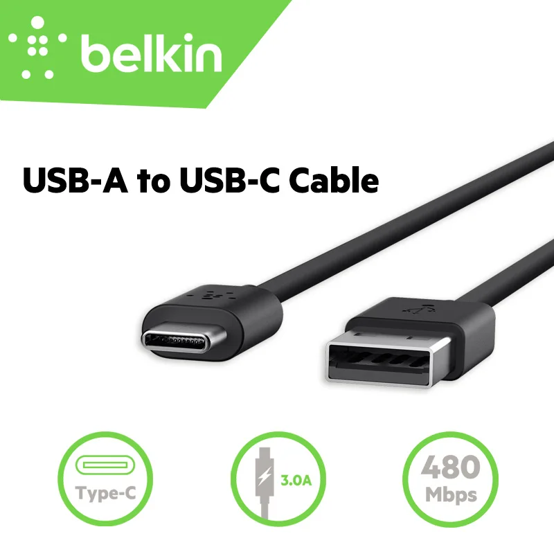 

Belkin Original USB-A to USB-C Charge Cable Type-C for New MacBook Pro with Retail Package Free Shipping F2CU032