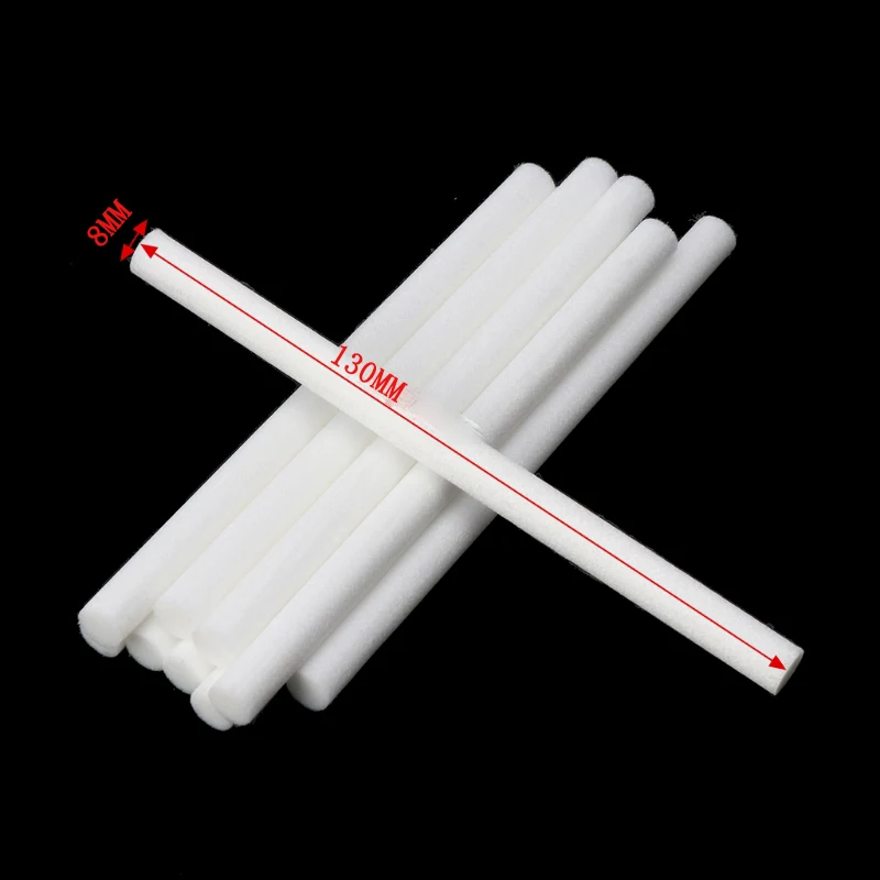 

Air Humidifiers Filters 10 Piece 8mm*130mm Cotton Swab for Car Home Ultrasonic Humidifier Mist Maker Aroma Diffuser Replace Part