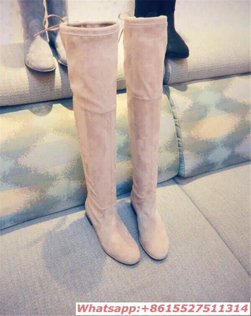 Elástico Elástico Folck Delgado Muslo Botas Altas Bajas Slip on botas Sobre  La Rodilla Botas de Las Mujeres de Moda Suede Zapatos Planos Botas  Mujer|boots 43|fashion equestrian bootsboots bridal - AliExpress
