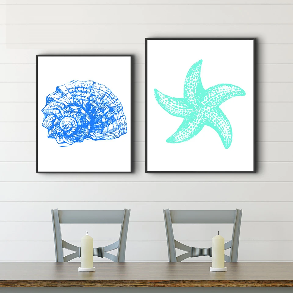 Canvas-Painting-Cute-Animals-Octopus-Shells-Starfish-Wall-Art-Picture-Home-Decor-One-Piece-Rectangle-Poster (1)