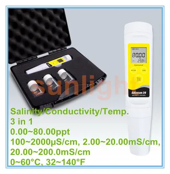 

High-Range Salinity Conductivity and Temperature 3 in 1 Meter 0.00-80.00ppt