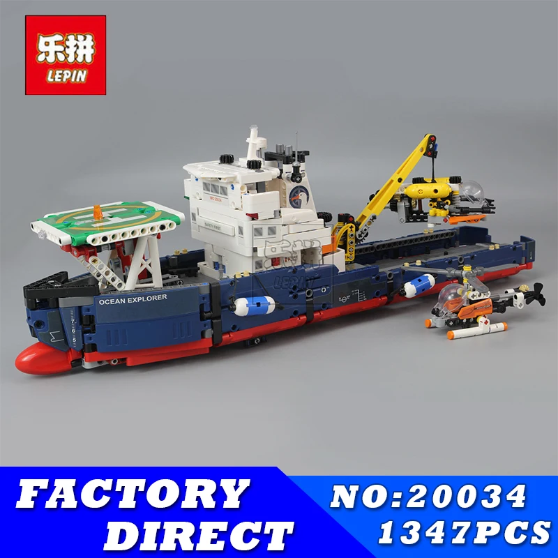 

Technic Series LEPIN 20034 1347pcs Genuine New The Searching Ship Set Educational Building Blocks Bricks Toys for Children Gift