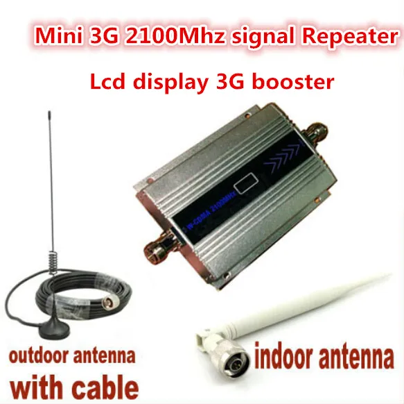 

Hot ! LCD Family WCDMA UMTS 3G 2100 MHz 2100MHz Mobile Phone Signal Booster Repeater Cell Phone Amplifier with Antenna+10M Cable
