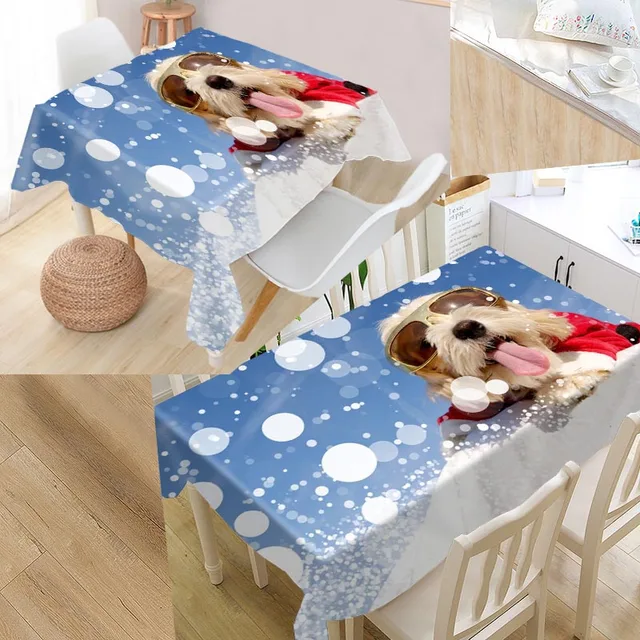 Dogs Animals Custom Table Cloth Oxford Print Rectangular Waterproof