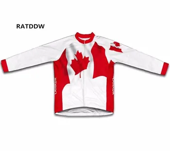 

Canada Flag Men's winter thermal cycling clothing ropa ciclismo Winter Bike jersey/jacket/Clothing Top Shirt Red