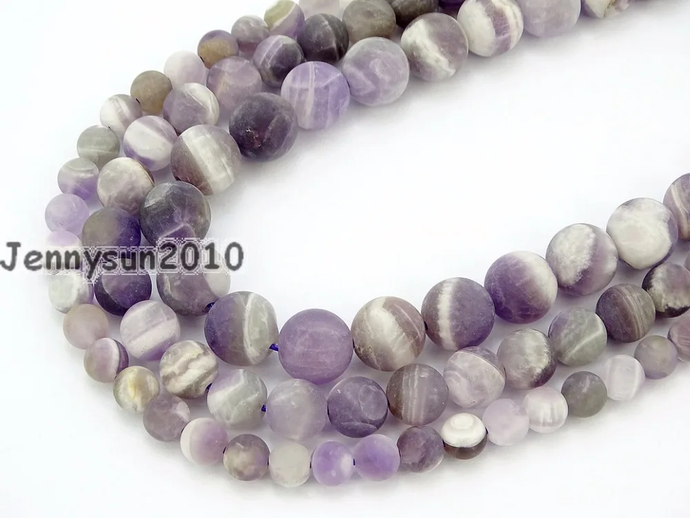 Natural Dog Tooth Amethyst Gemstone Faceted Round Beads 15'' 4mm 6mm 8mm 10mm 