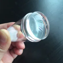 Материалы для Нэйл-арта идеальный комплект прозрачный дизайн чистые прозрачные силиконовые скребок для ногтей с крышкой 2,8 см штамп набор для тиснения