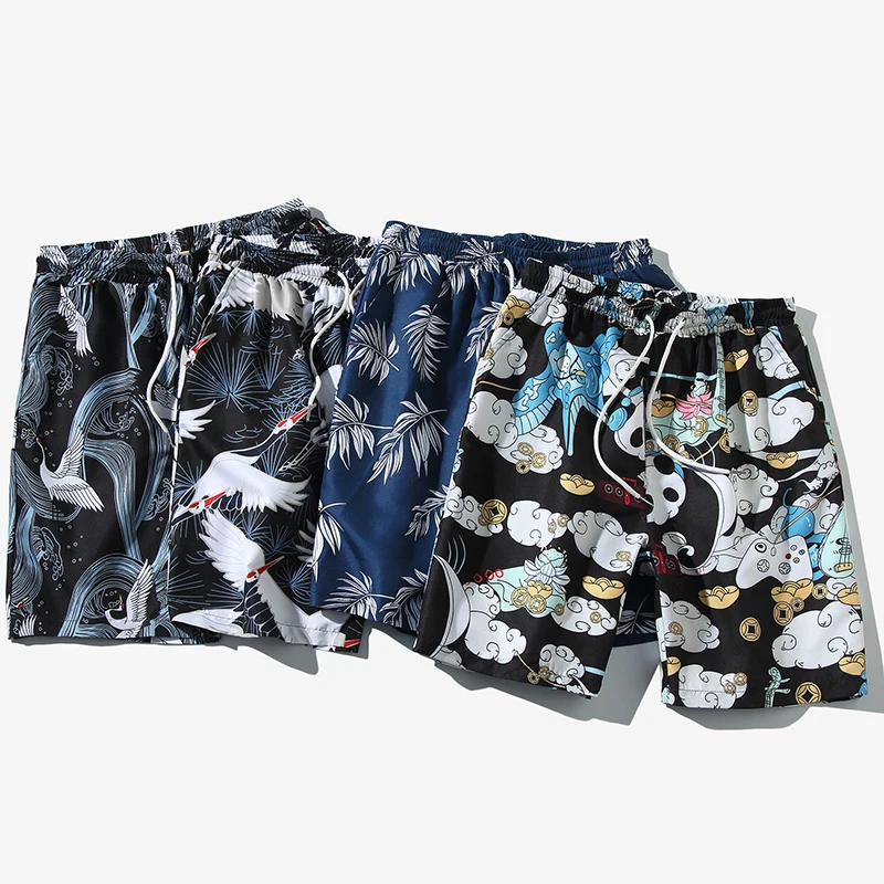 Большие размеры, мужские летние повседневные шорты с принтом, дышащие удобные повседневные пляжные бермуды, шорты 4XL 5XL
