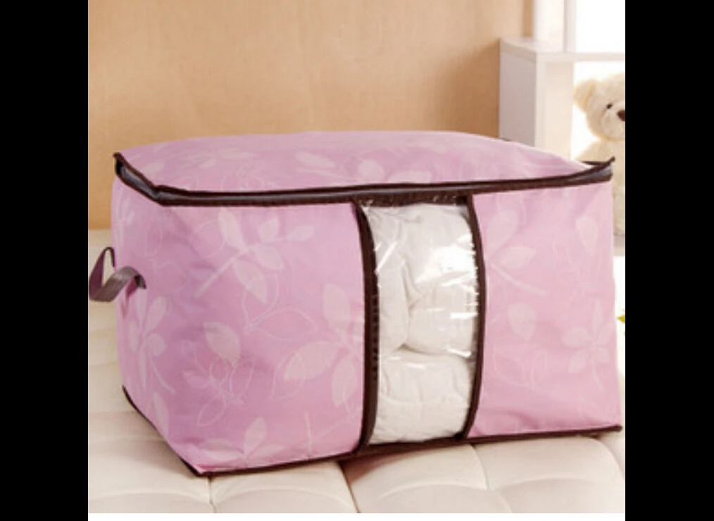 Большие постельные принадлежности, подушки, сумки для хранения, одеяло, чемодан, контейнер, чехол, вакуумные сумки для хранения, органайзер, экономия места LLL - Цвет: Розовый