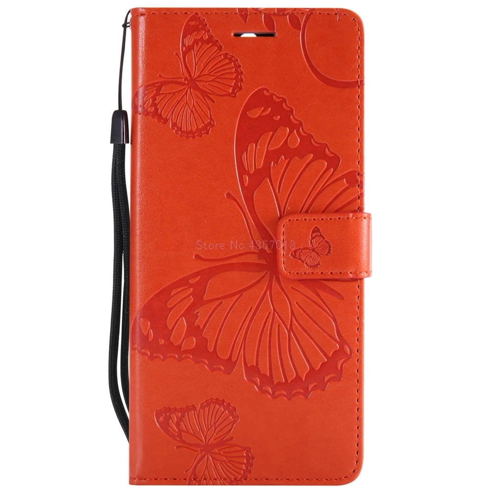 Чехол-бумажник Чехлы для HUAWEI y6ii CAM-L21 L23 Y6 II Dual SIM Чехлы С Откидывающейся Крышкой в виде записной книжки для HUAWEI GW Y6 II кожаный чехол-раскладушка для телефона с отверстиями - Цвет: Оранжевый