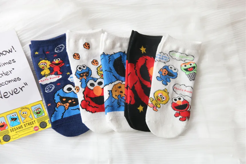 Женские кавайные носки с рисунками из мультфильмов, хлопковые милые носки в японском и корейском стиле для девочек с открытым носком 63