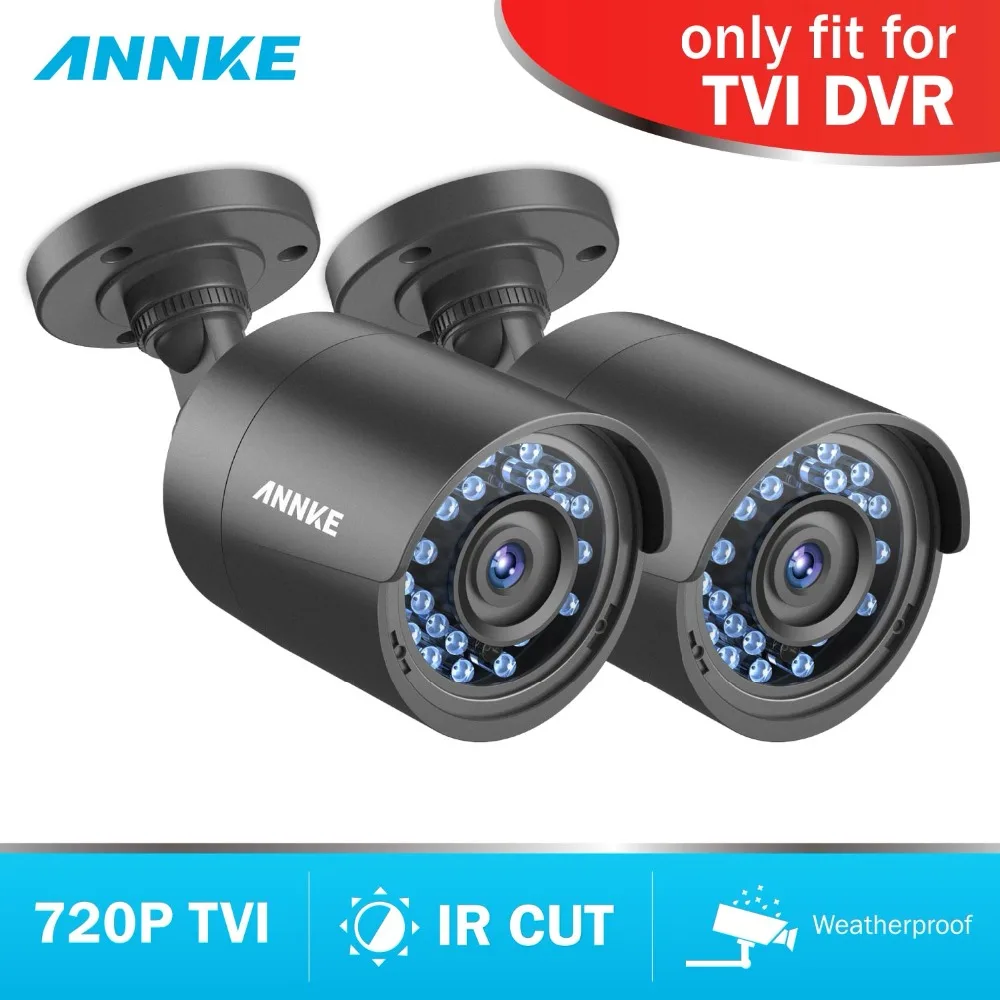 

ANNKE HD 720P 2pcs Home Security Camera Bullet video surveillance camera Indoor/Outdoor Night Vision CCTV system Kit for TVI DVR
