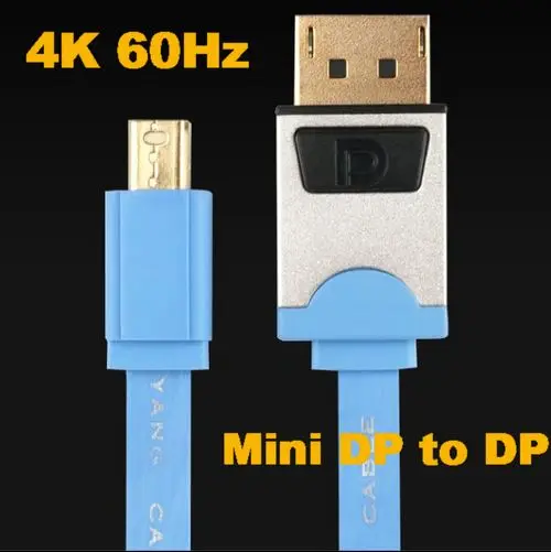 High Quality Mini Displayport To Displayport Flat Thunderbolt Cable