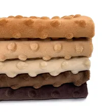 5 шт./лот высокое качество плюшевые Minky одеяла из ткани 45x45 см тисненые точечные изделия экологически чистая En71 тестовая Ткань для шитья