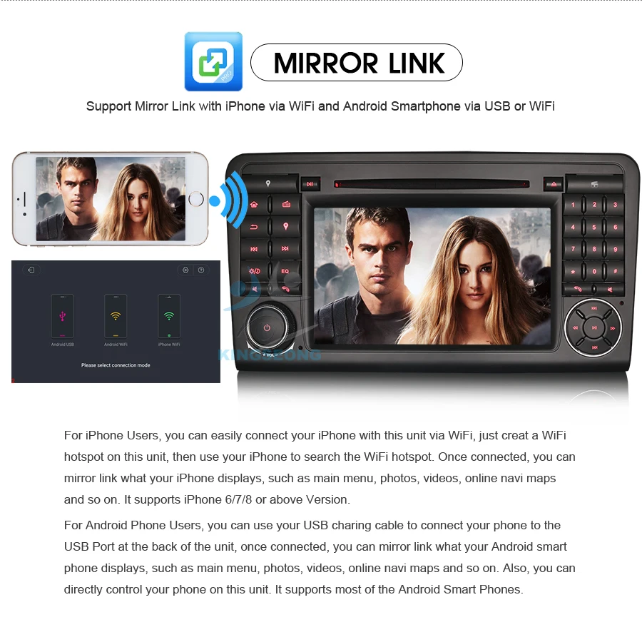 Best 7"Android 8.0 Head Unit GPS Navi Wifi MP3 Player DAB+ Radio DTV-IN Car DVD player for Mercedes Benz ML-Class W164 ML330 ML350 8