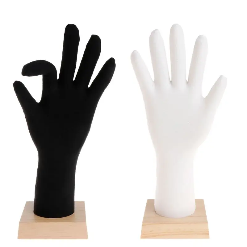 

Mannequin Hand Jewelry Display Bracket Model Finger Bracelet Bangle Ring Showcase Show Silicone Soft Universal Gloves Accessorie