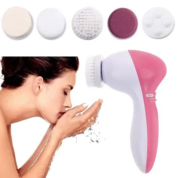 

5 in 1 facial massager electric Wash Face Pore Cleaner Body Cleansing Massage Skin Beauty Massager Brush women clean brushes
