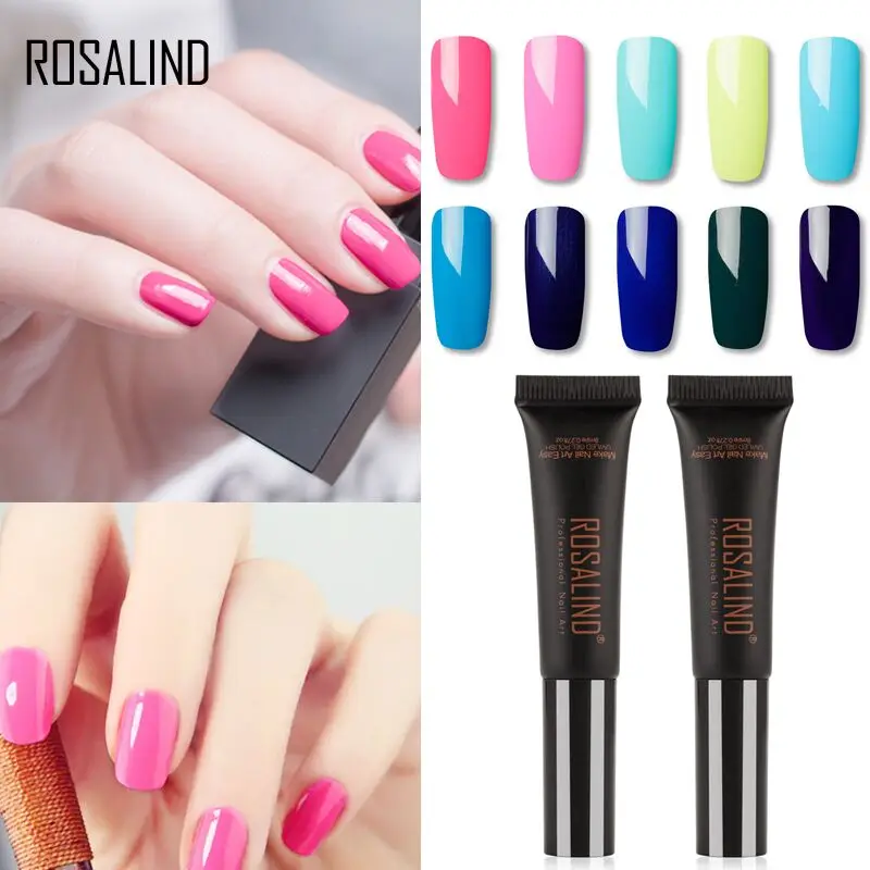 

Rosalind Gel 1S Nail Gel Polish Dawdler 8ML 8031-8060 Pure Color Soak Off UV Gel New Design Semi Permanent Nail Art Nail Gel