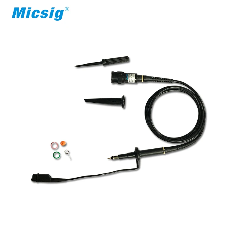 Пассивный зонд Micsig socilloscope щуп осциллографа 200 МГц 10:1 bnc x10 зажим высокого