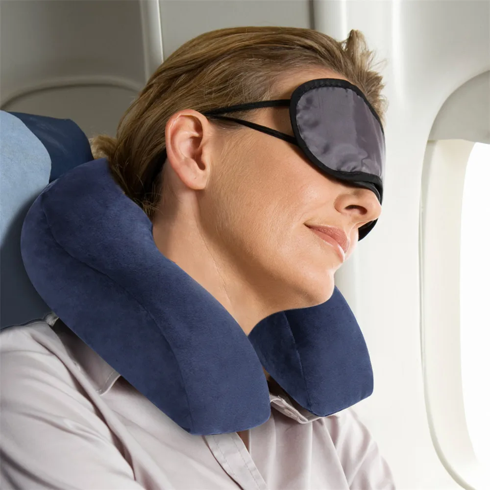LANGRIA New U-Shaped Ergonomic Memory Foam Travel Car Air Flight Neck Pillow Support Headrest Cushion Soft Nursing Cushion 07