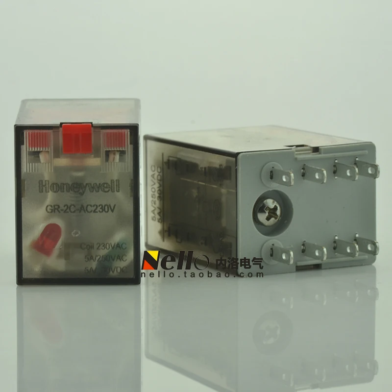 [SA] Оригинальное Honeywell реле GR-2C-AC220V 8 feet 2CO 5A с подсветкой -- 10 шт./лот | Обустройство