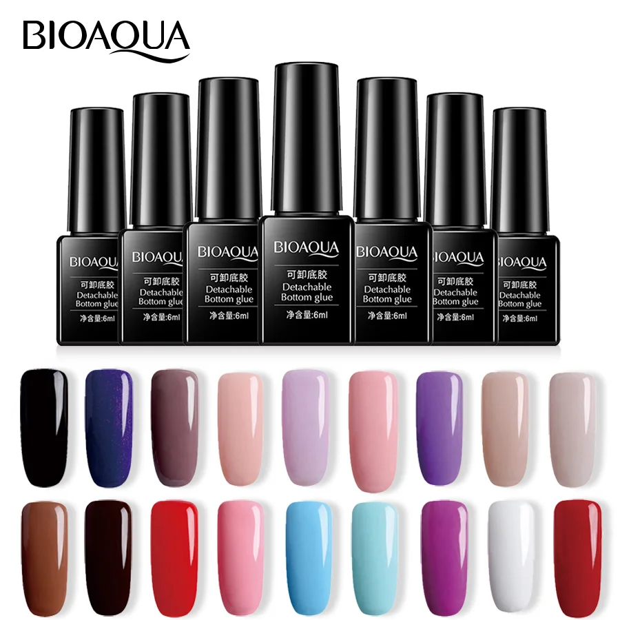 

2019 BIOAQUA Design Nail Art Nail Gel Varnish Hybrid Polish For Nail Sock Off Cuticle Oil UV Gel Polish Set Top Base Coat Primer