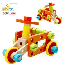 Болт и гайка комбинированная игрушка, Разборка и сборка деревянных игрушек, многофункциональная Разборка и сборка деревянных игрушек