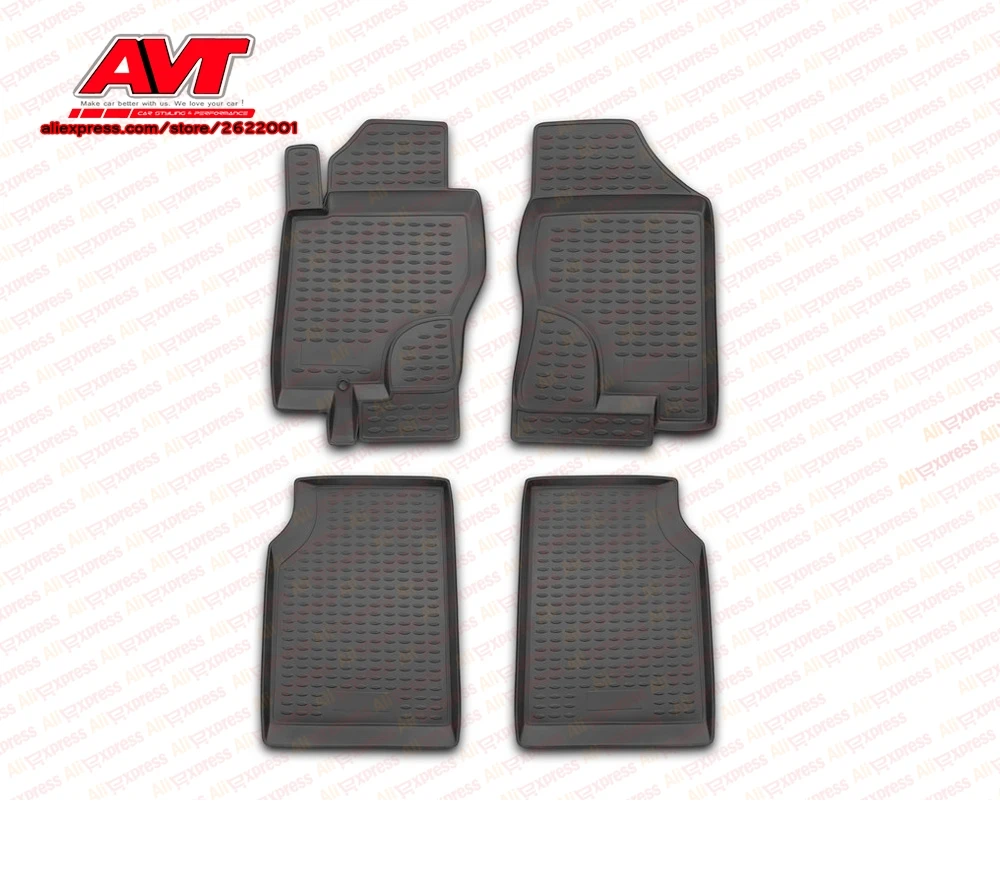 Коврики для Nissan Navara 2005 4 шт. резиновые коврики Нескользящие аксессуары салона