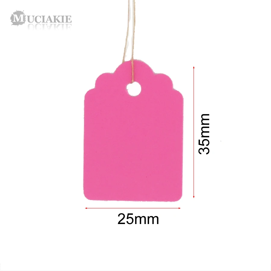 MUCIAKIE 100PCS 35x25MM Hanging Plant Markers DIY Seedlings Labels Hang Garden Flowers Pots PVC Tags Garden Tools