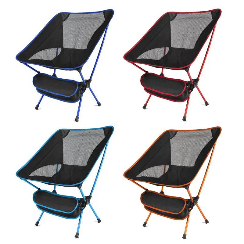 Foldable Camping Chair Fishing BBQ Hiking Ultra Light Chair Outdoor Tools Strong High Load 150kg Beach Picnic Seat Folding Chair